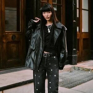 Free People Black Star Jeans